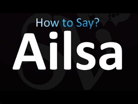 ailsa pronunciation